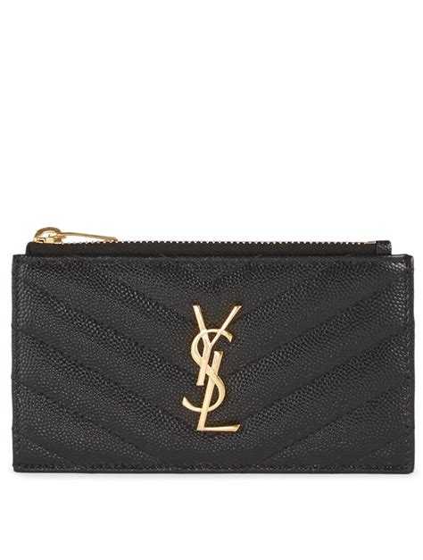 credit card holder ysl|ysl card holder with zipper.